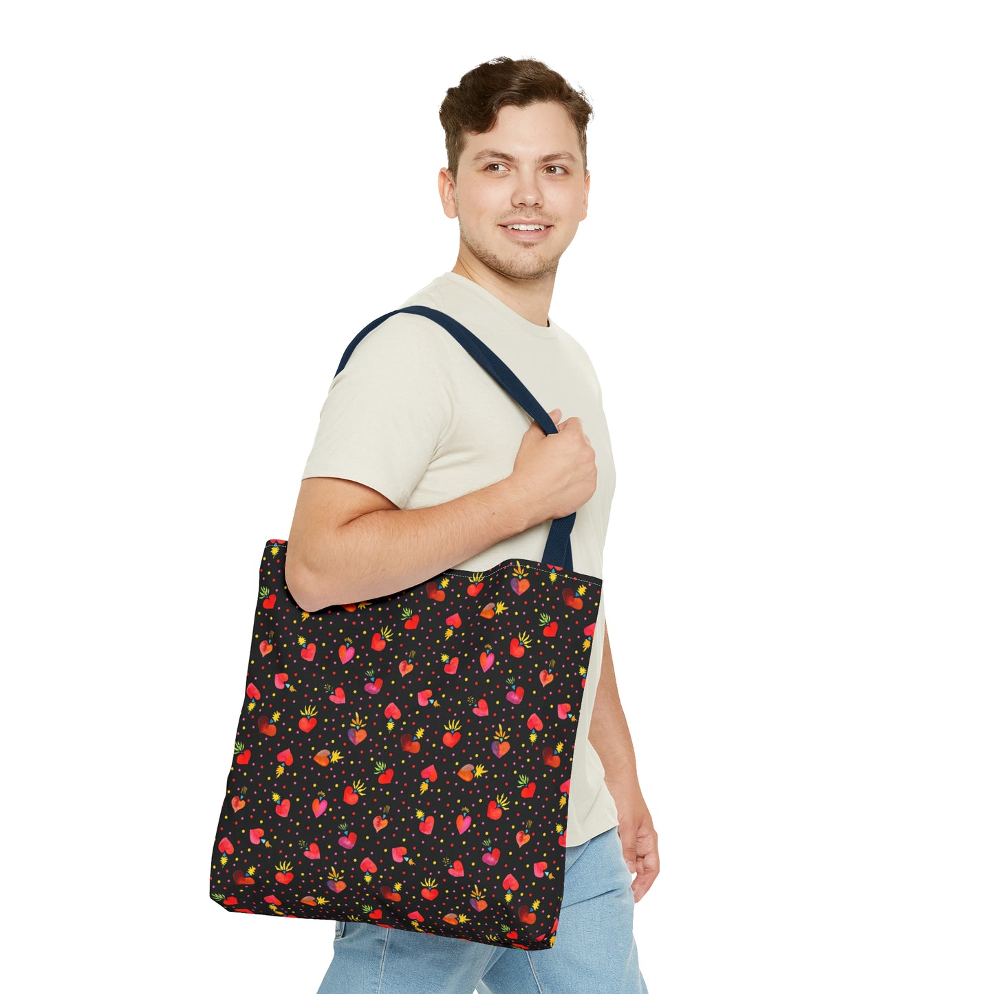 Frida Flaming Hearts Tote Bag