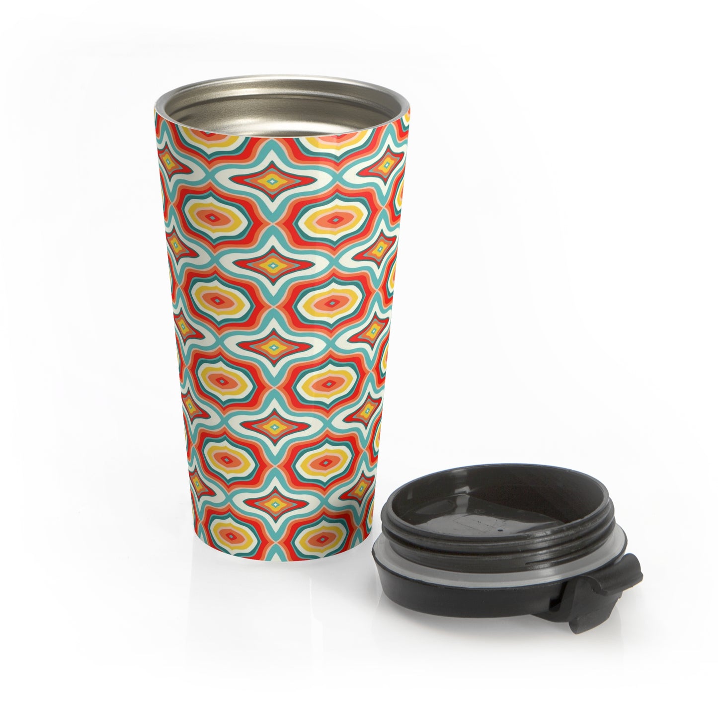 Groovy Waves Stainless Steel Travel Mug