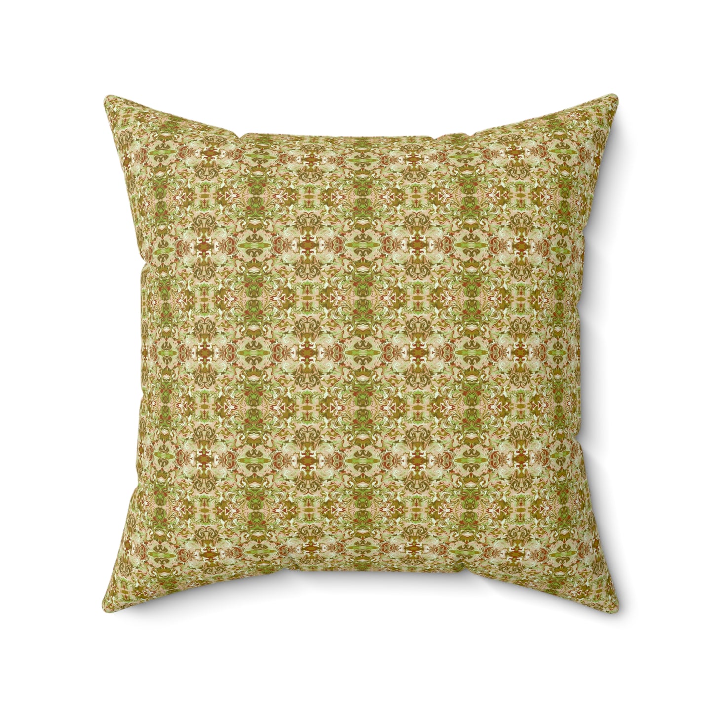 Boho Tea Garden Square Throw Pillow