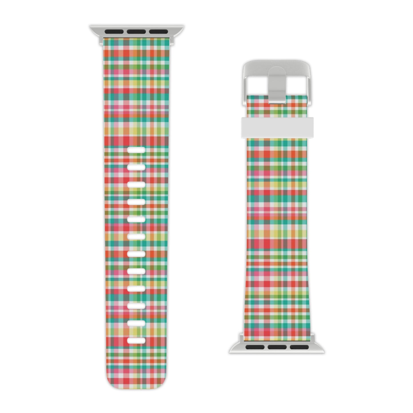 Hibiscus Garden Plaid Watch Band for Apple Watch