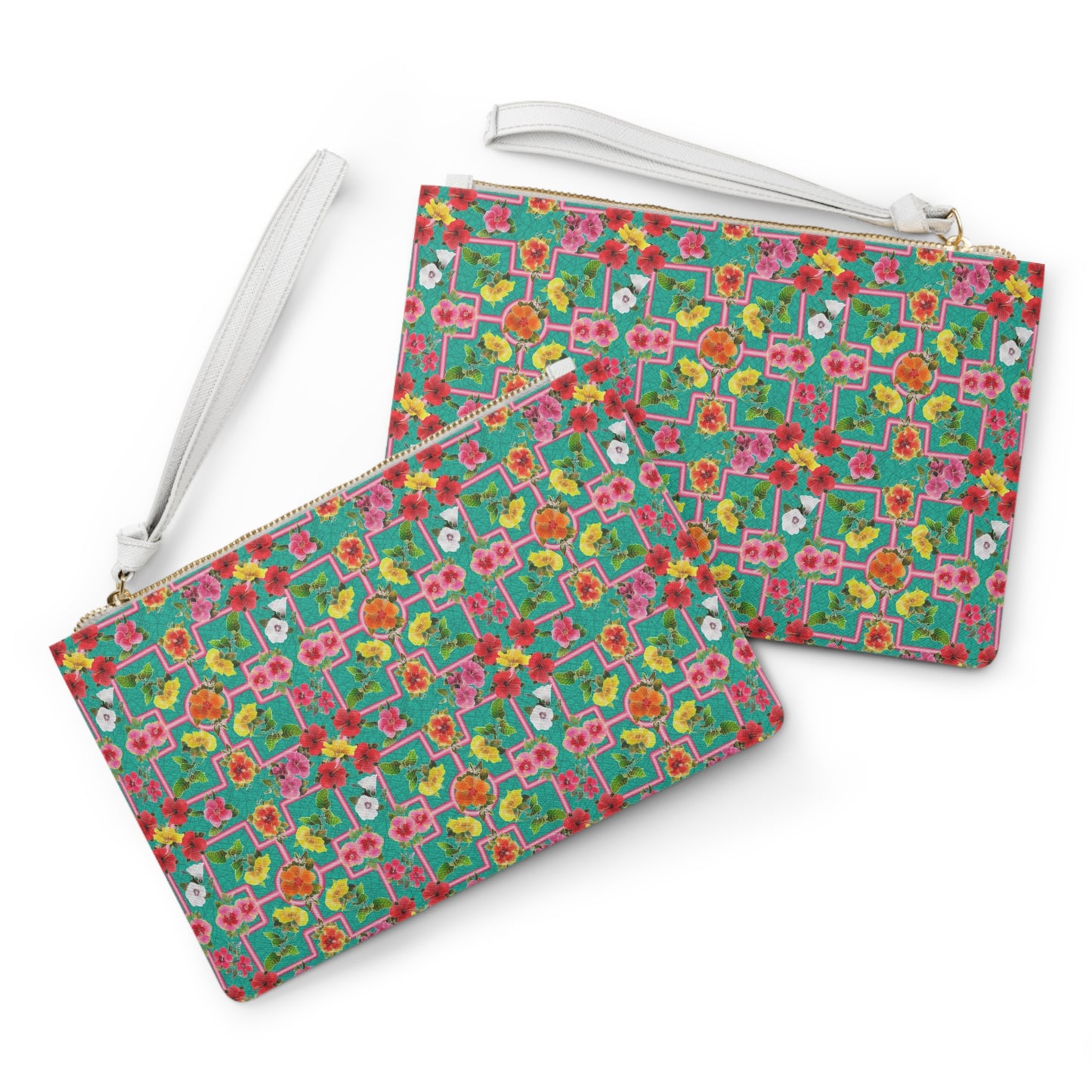 Formal Hibiscus Garden Clutch Bag