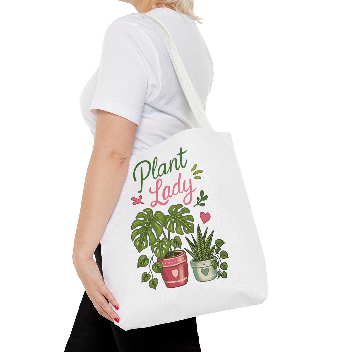 Plant Lady Tote Bag – Monsterra Potted Plant Illustration