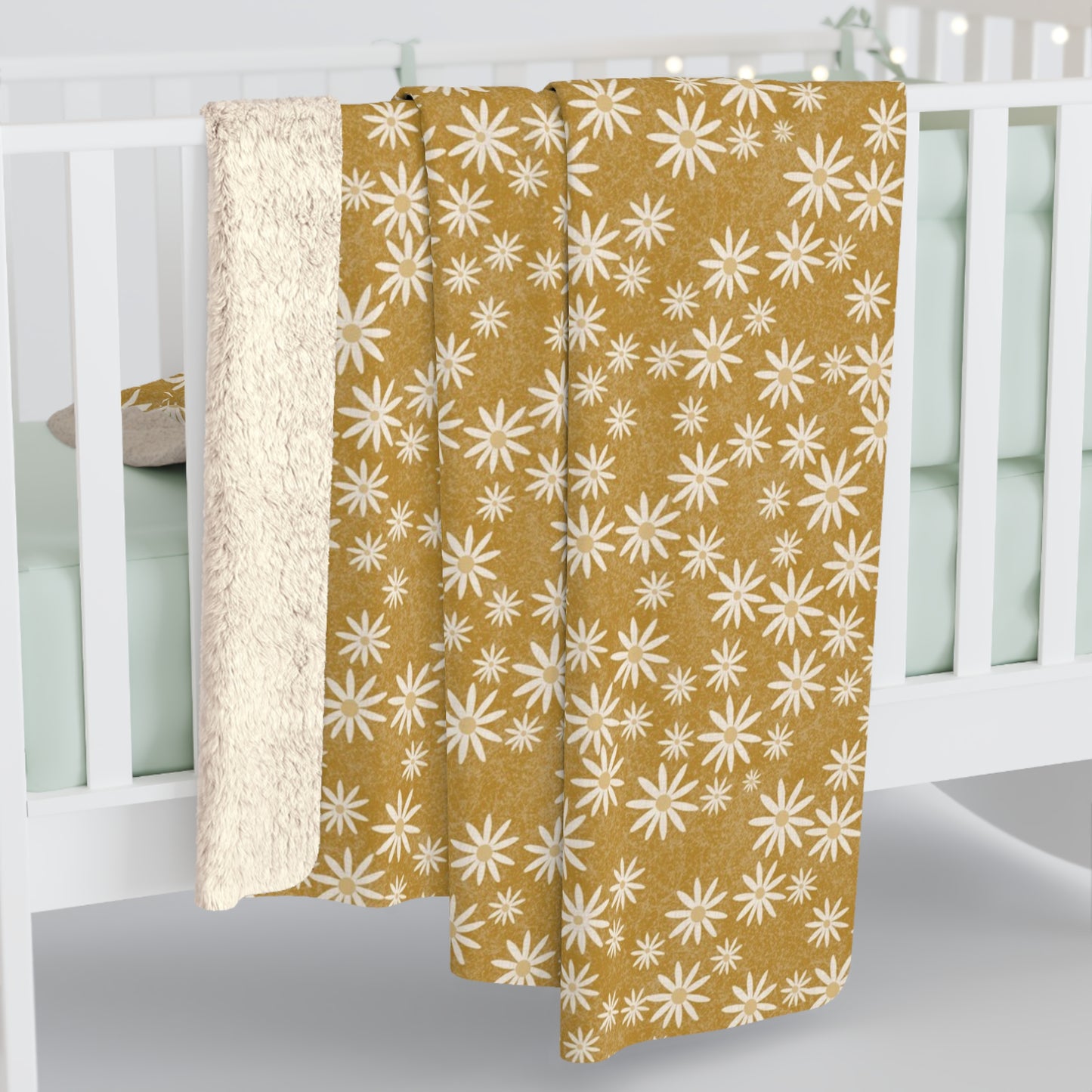 Chickweed Flowers Sherpa Fleece Blanket