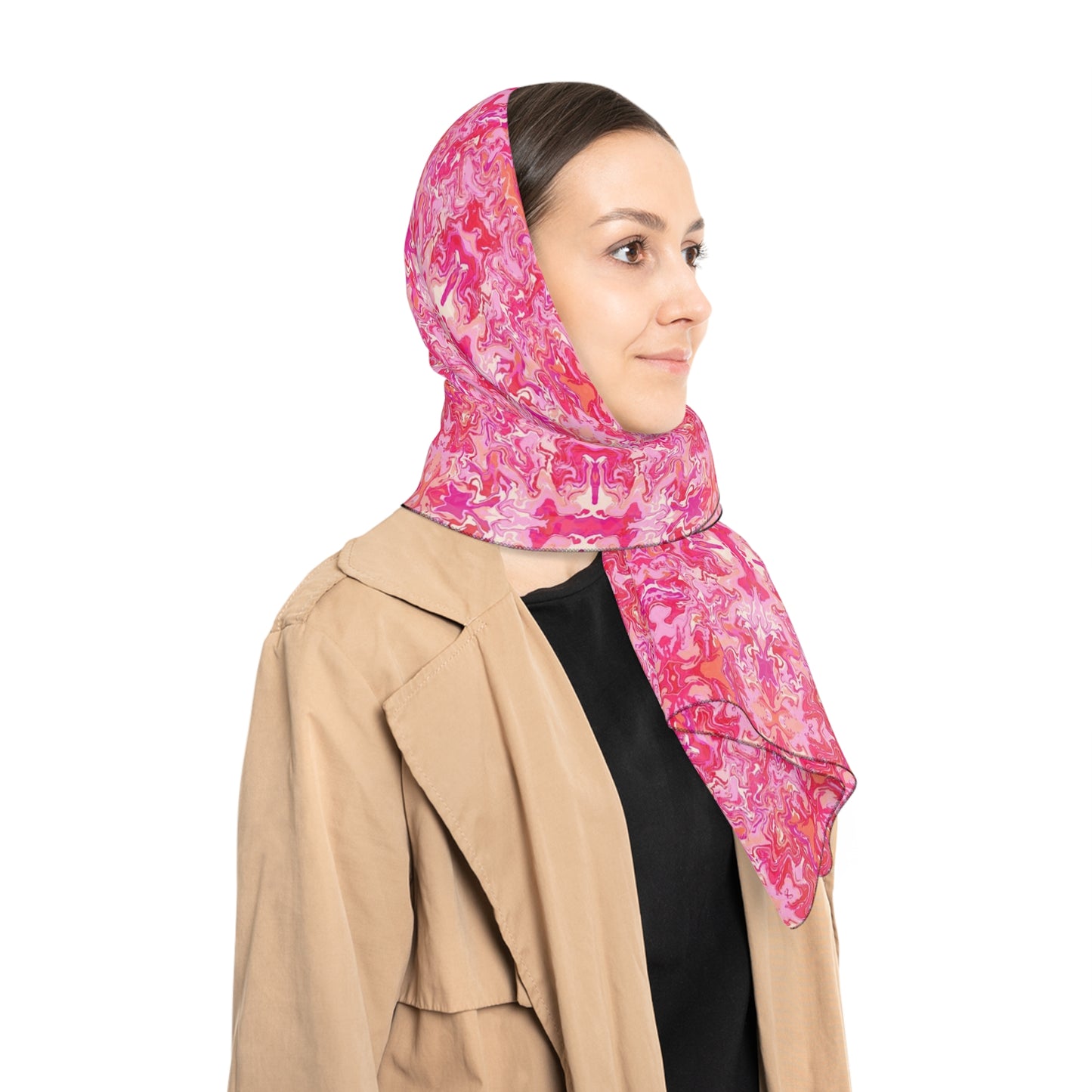 Boho Bougainvillea Garden Square Poly Scarf