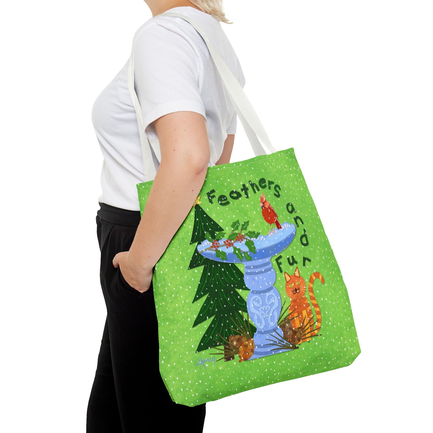 Feathers and Fur Collage Tote Bag