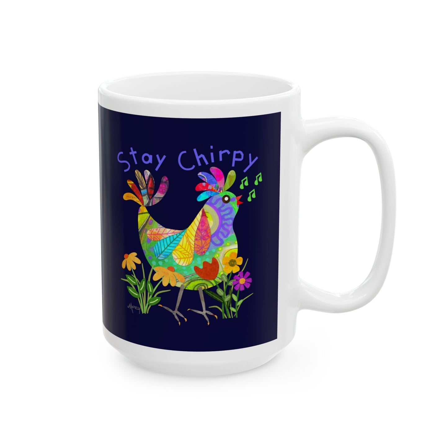 Kooky Bird Collage Ceramic Mug 11oz & 15oz