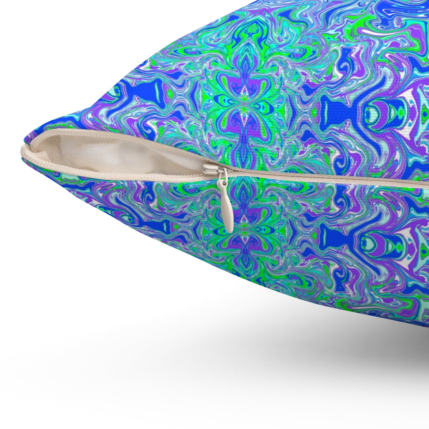 Boho Lavender Garden Spun Polyester Square Pillow