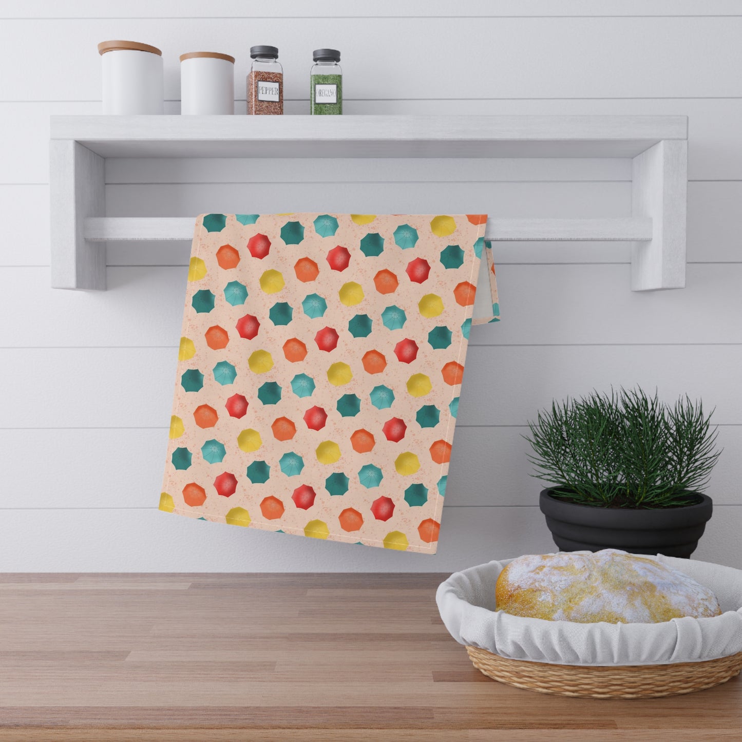 Beach Umbrellas Kitchen Towel