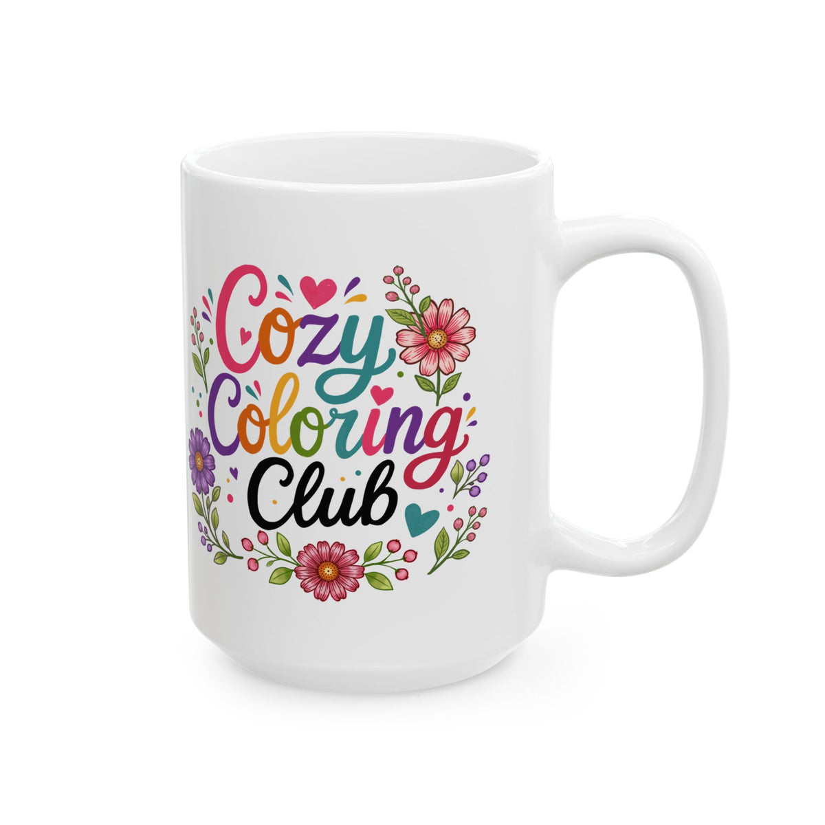 Cozy Coloring Club Ceramic Mug 11ox and 15 oz