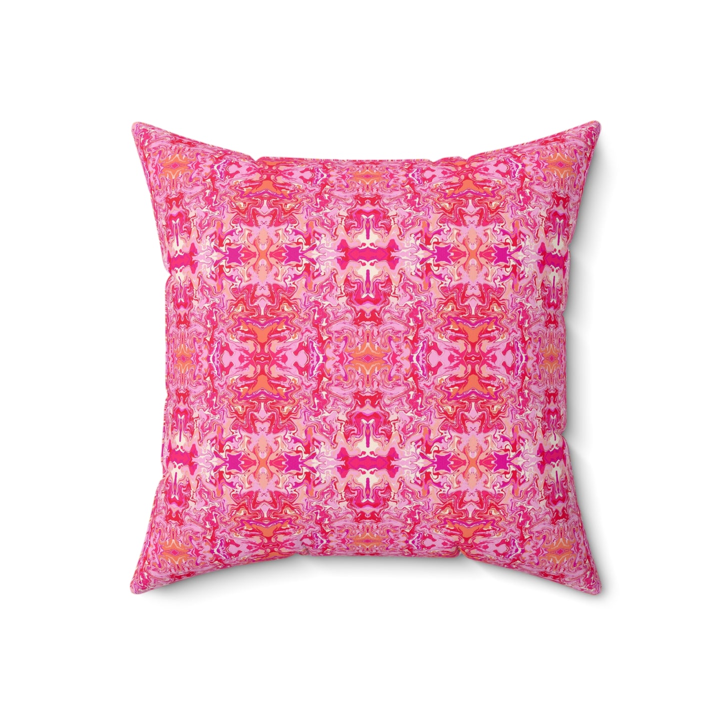 Boho Bougainvillea Garden Square Throw Pillow