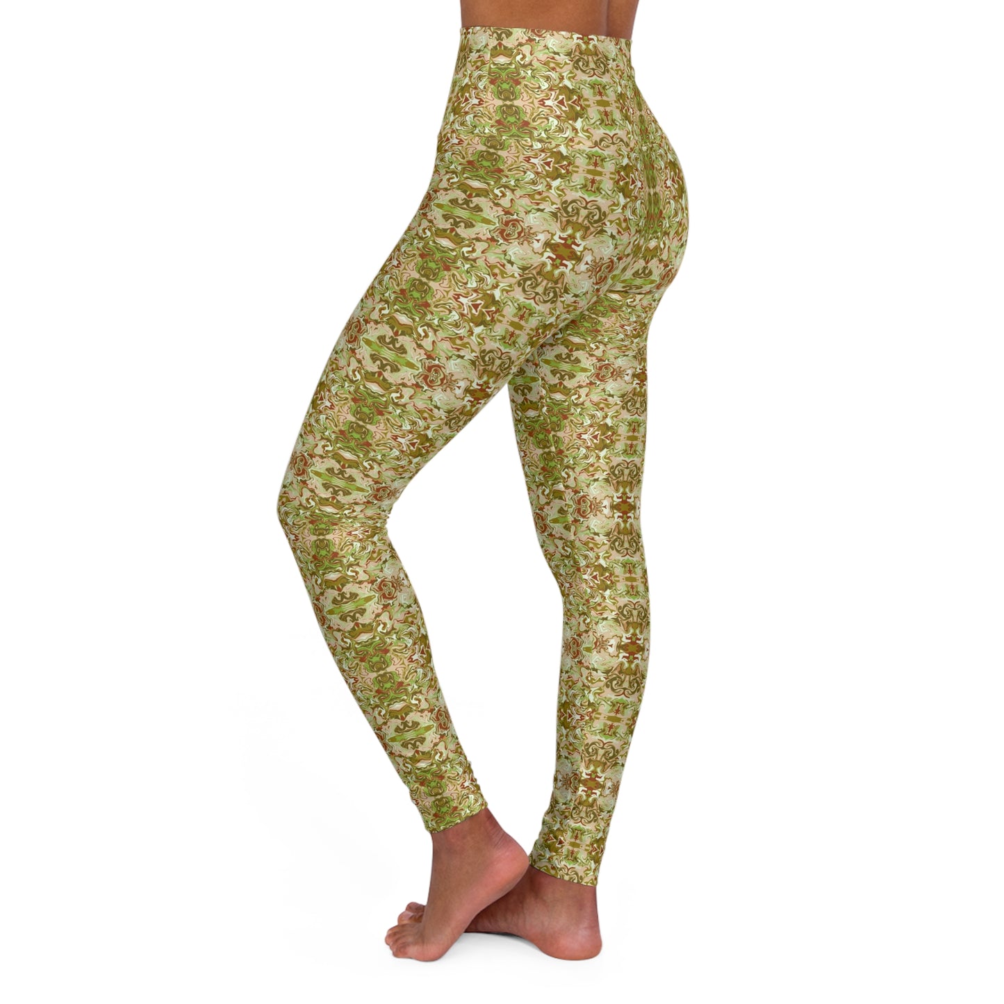 Boho Tea Garden High Waisted Yoga Leggings