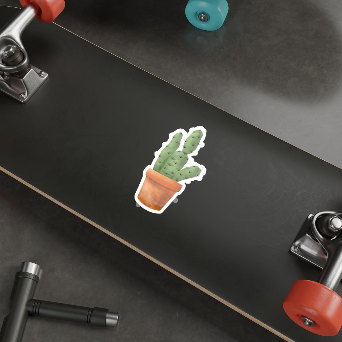 Cactus in Clay Pot Die Cut Sticker