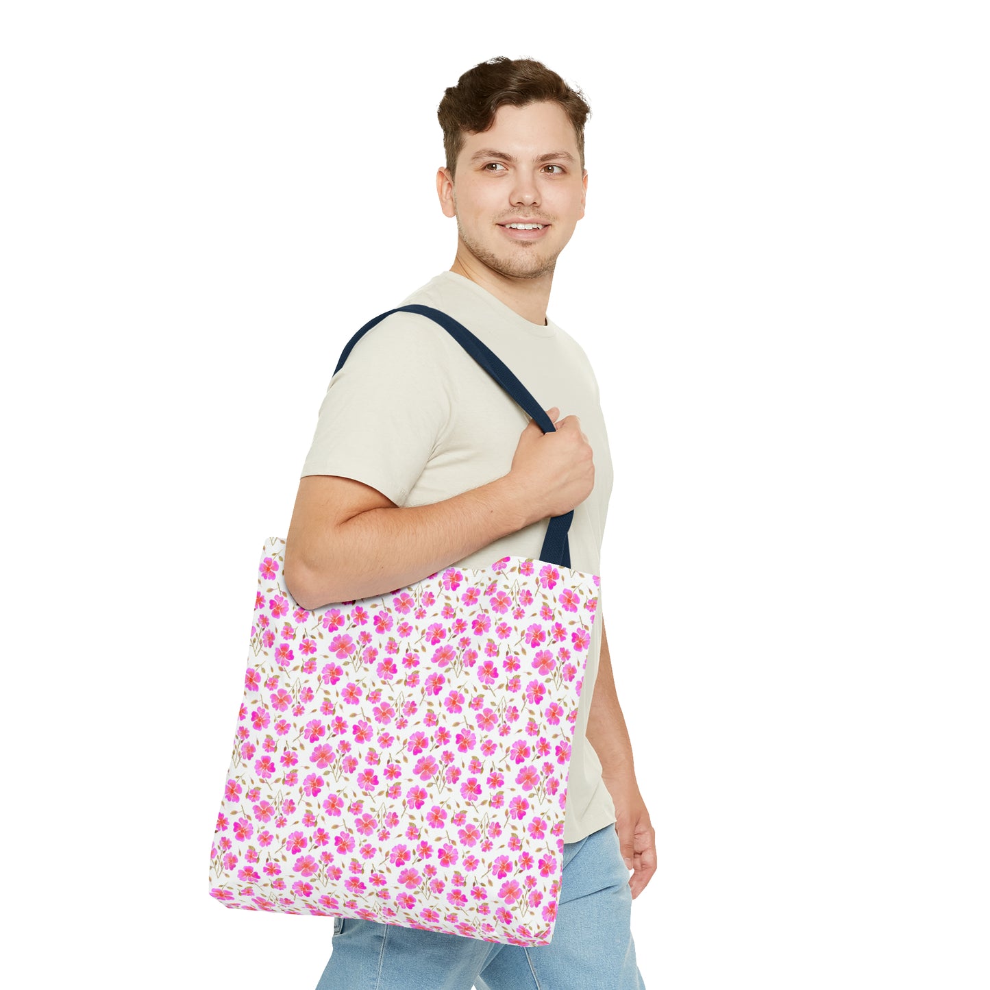 Hot Pink Wild Roses Tote Bag