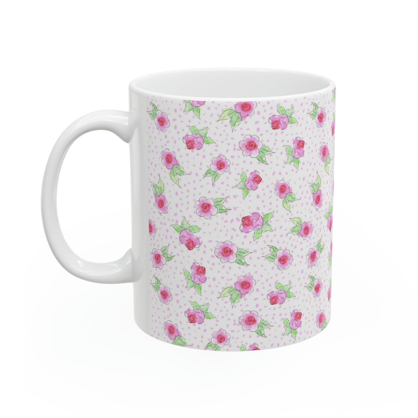 Maria’s Pink Roses Mug Ceramic Mug 11oz