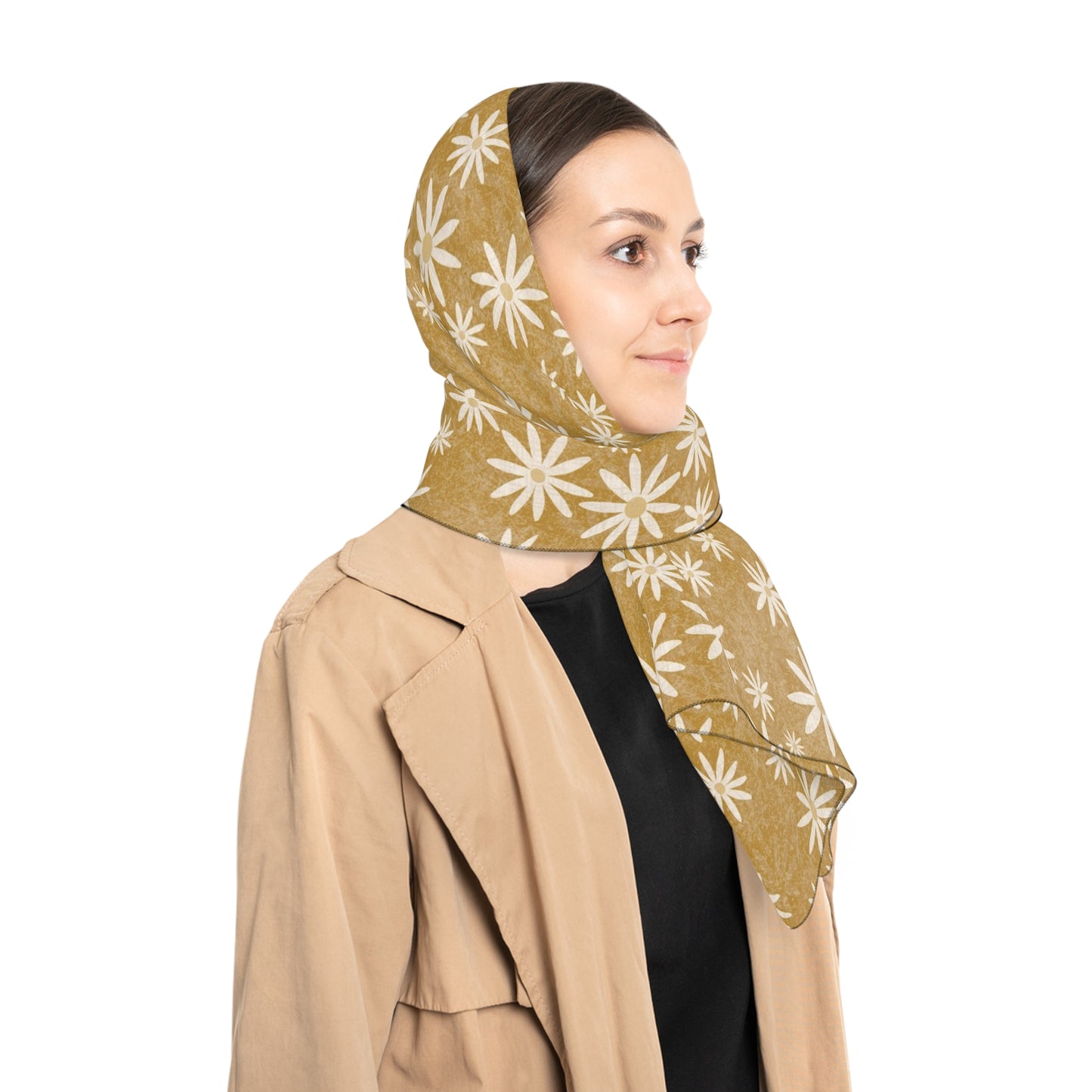 Chickweed Flowers Square Poly Scarf