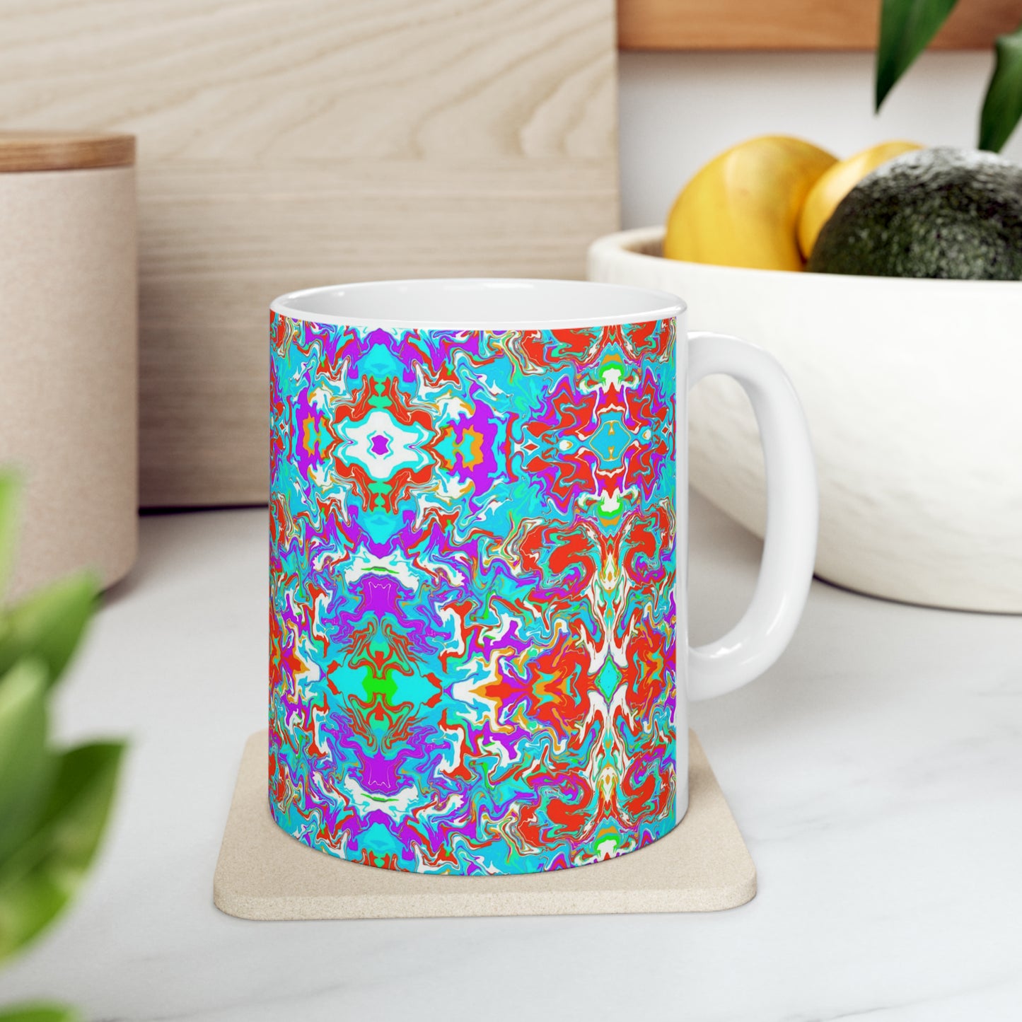 Boho Summer Garden Mug Ceramic Mug 11oz