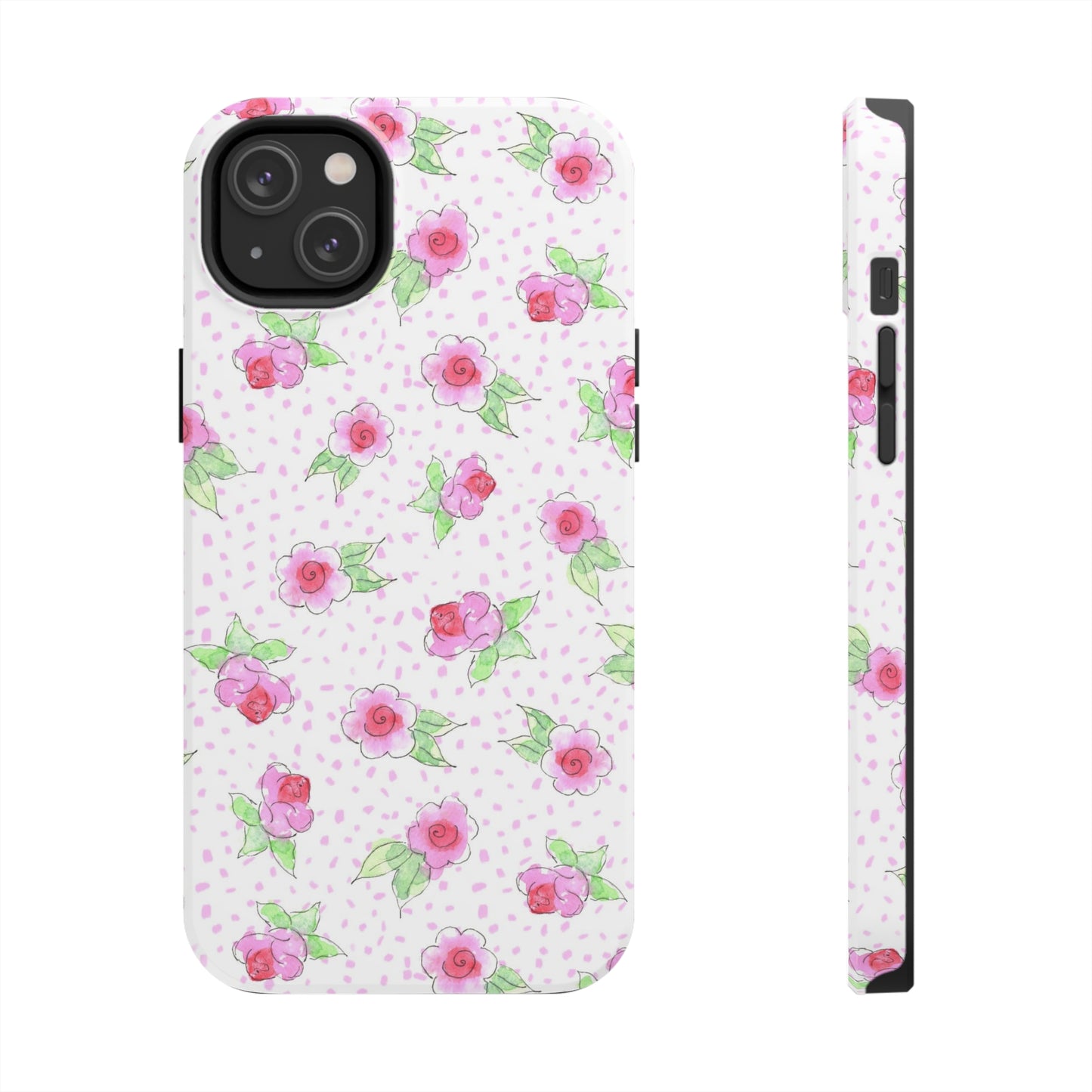 Maria’s Pink Roses Tough Phone Cases