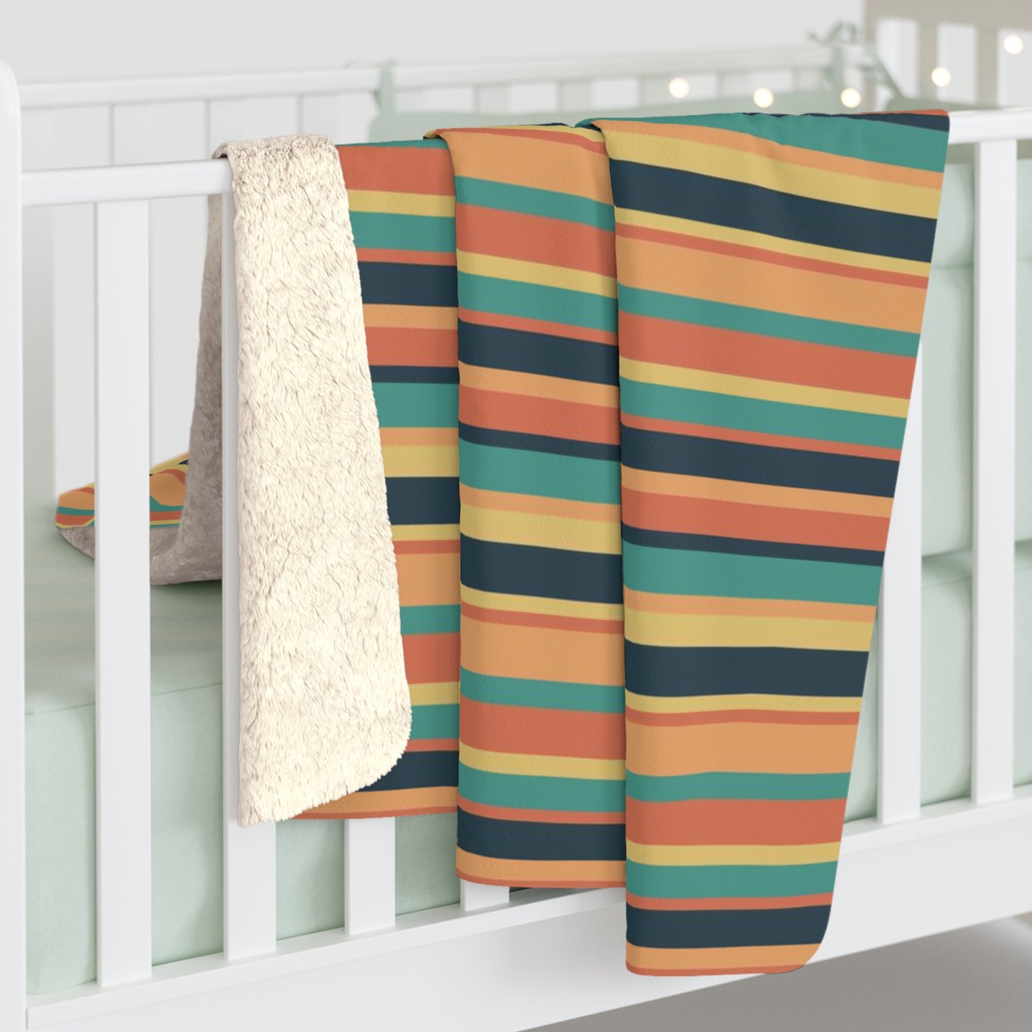 Sunbaked Stripes Sherpa Fleece Blanket
