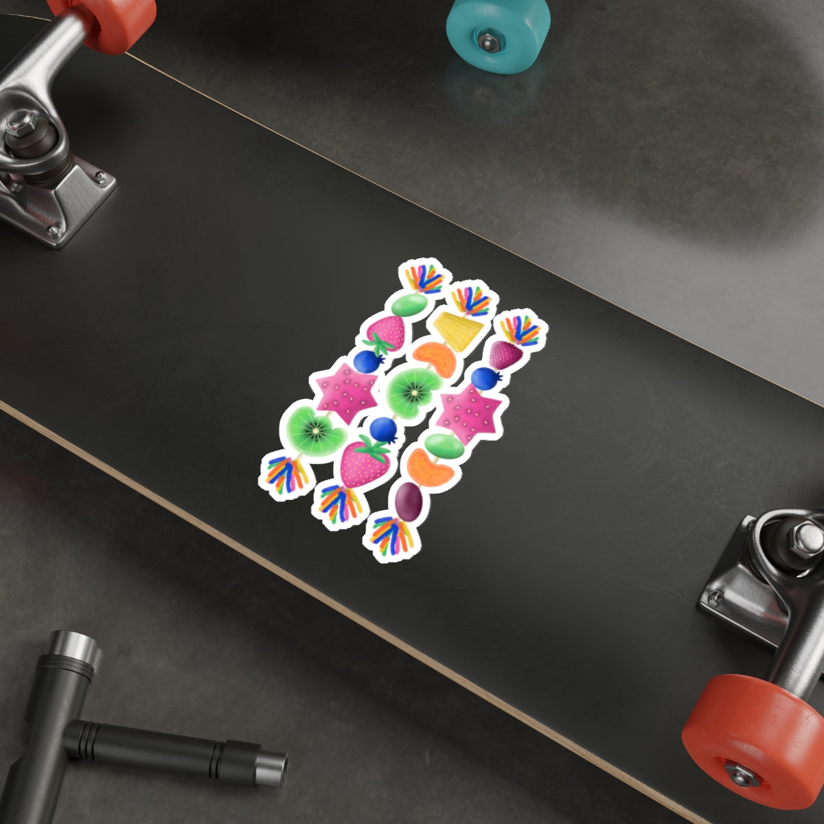 Fruit Kebobs \Die Cut Sticker