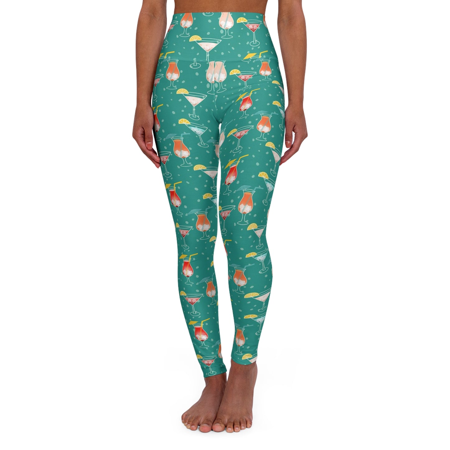 Cocktails High Waisted Yoga Leggings