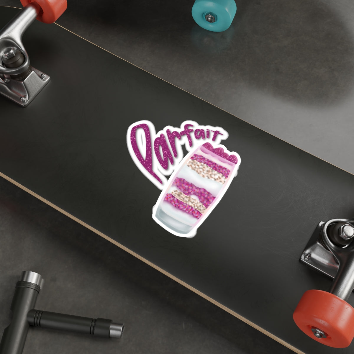 Raspberry Parfait Die Cut Sticker