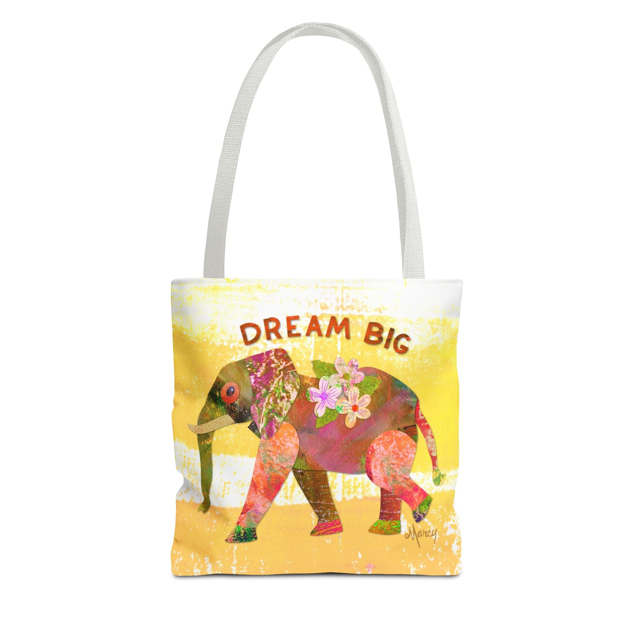 Dream Big Elephant Collage Tote Bag – Marcy Brennan Art