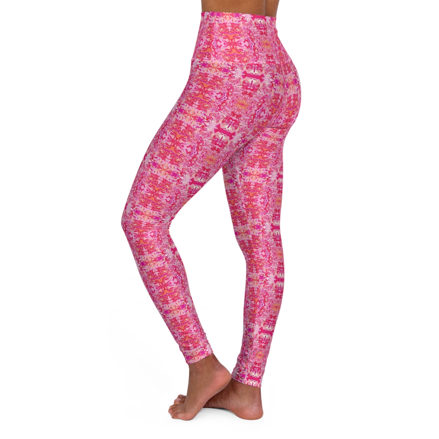 Boho Bougainvillea Garden High Waisted Yoga Leggings