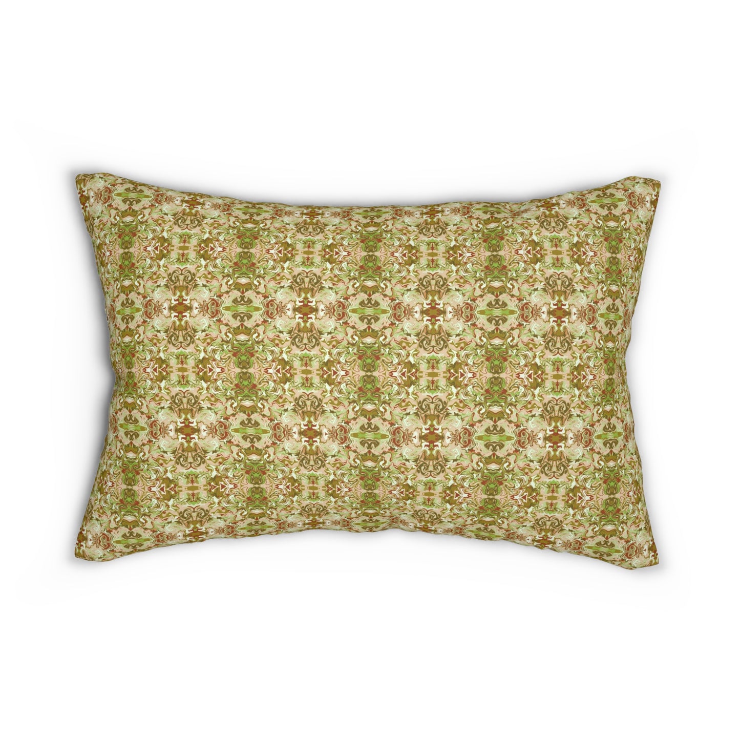 Boho Tea Garden Spun Polyester Lumbar Pillow