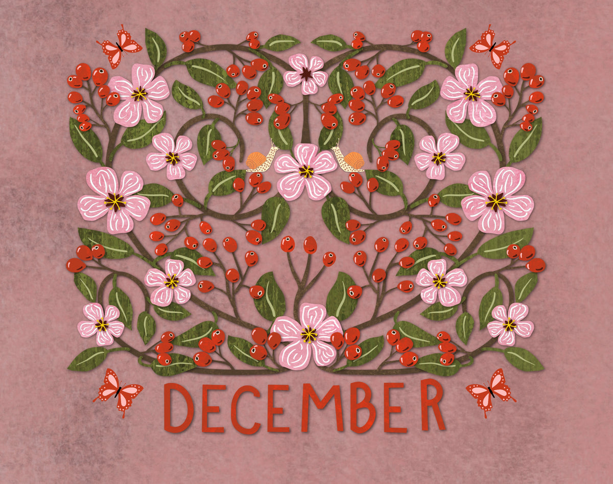 A Fruitful Year 2027 Wall Calendar | Botanical Fruit Art Calendar | Colorful Kitchen & Home Decor | Gift for Fruit Lovers