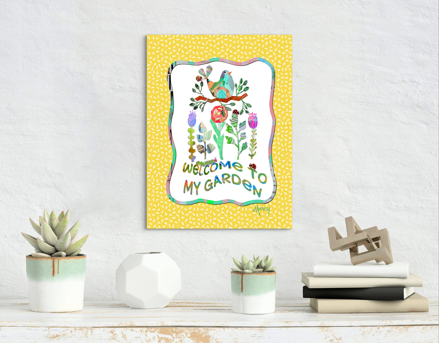 Welcome to My Garden Collage — Premium Matte Paper Poster