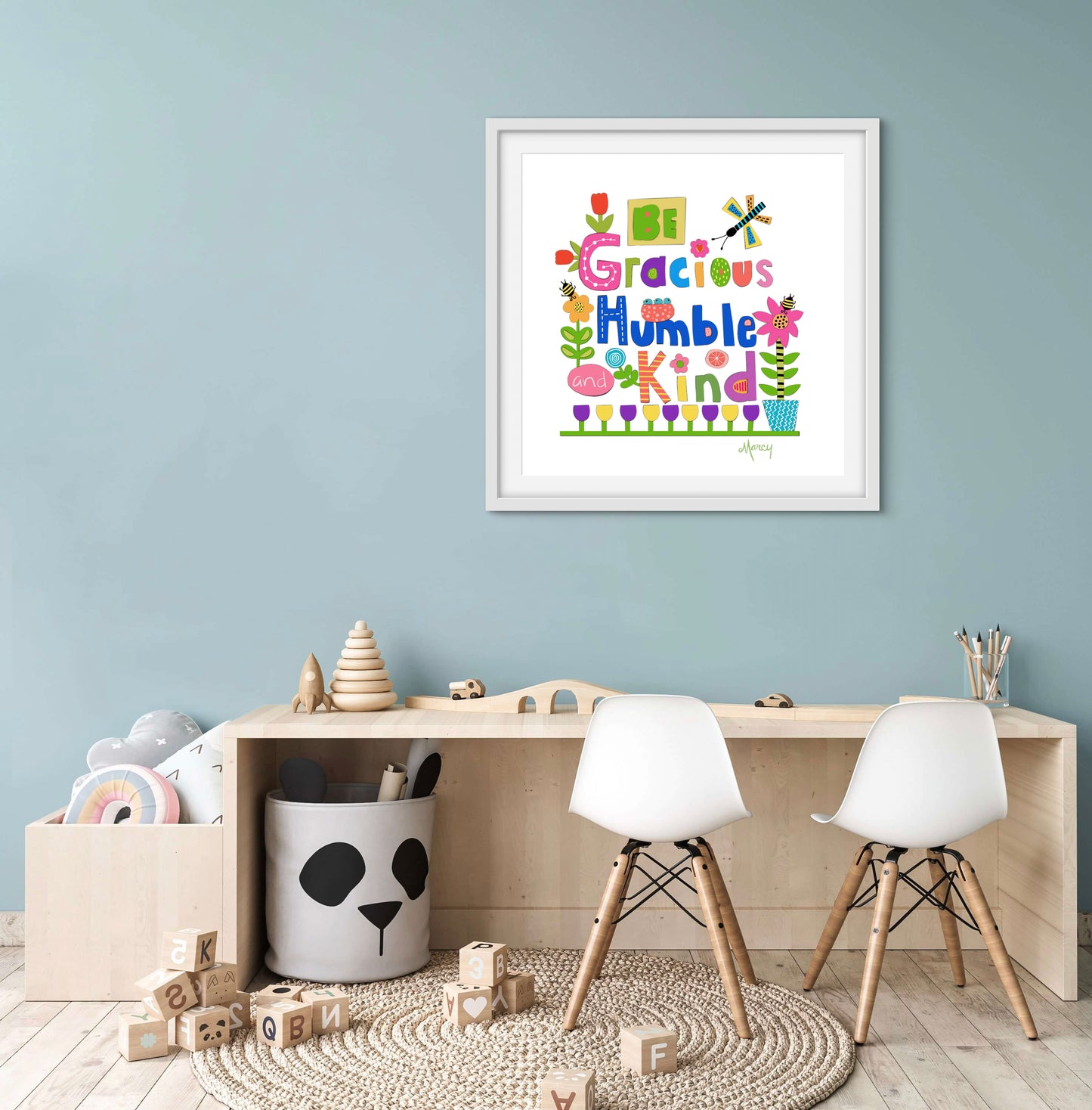 Be Gracious Humble and Kind — Premium Matte Paper Wooden Framed Poster