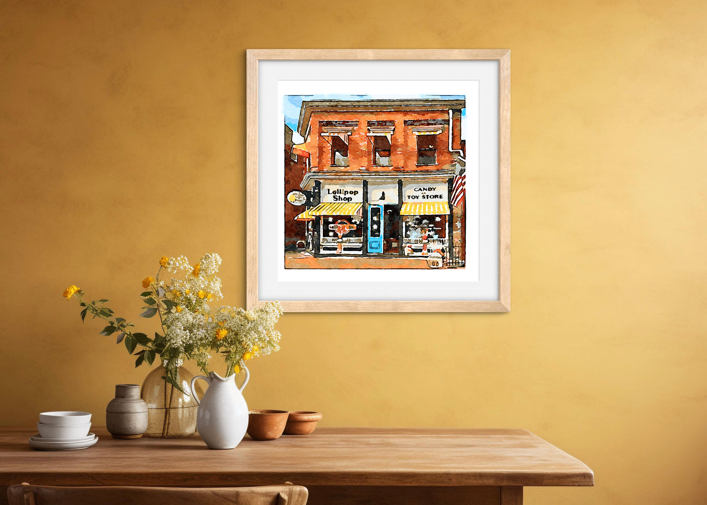 Lollipop Shop, Jonesborough, TN — Premium Matte Paper Wooden Framed Poster