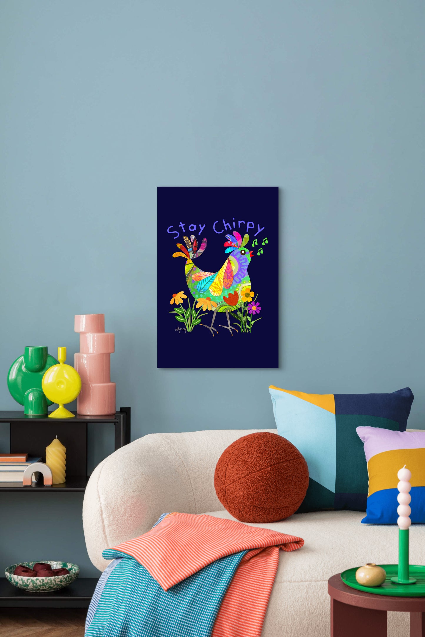 Kooky Bird Collage — Premium Matte Paper Poster