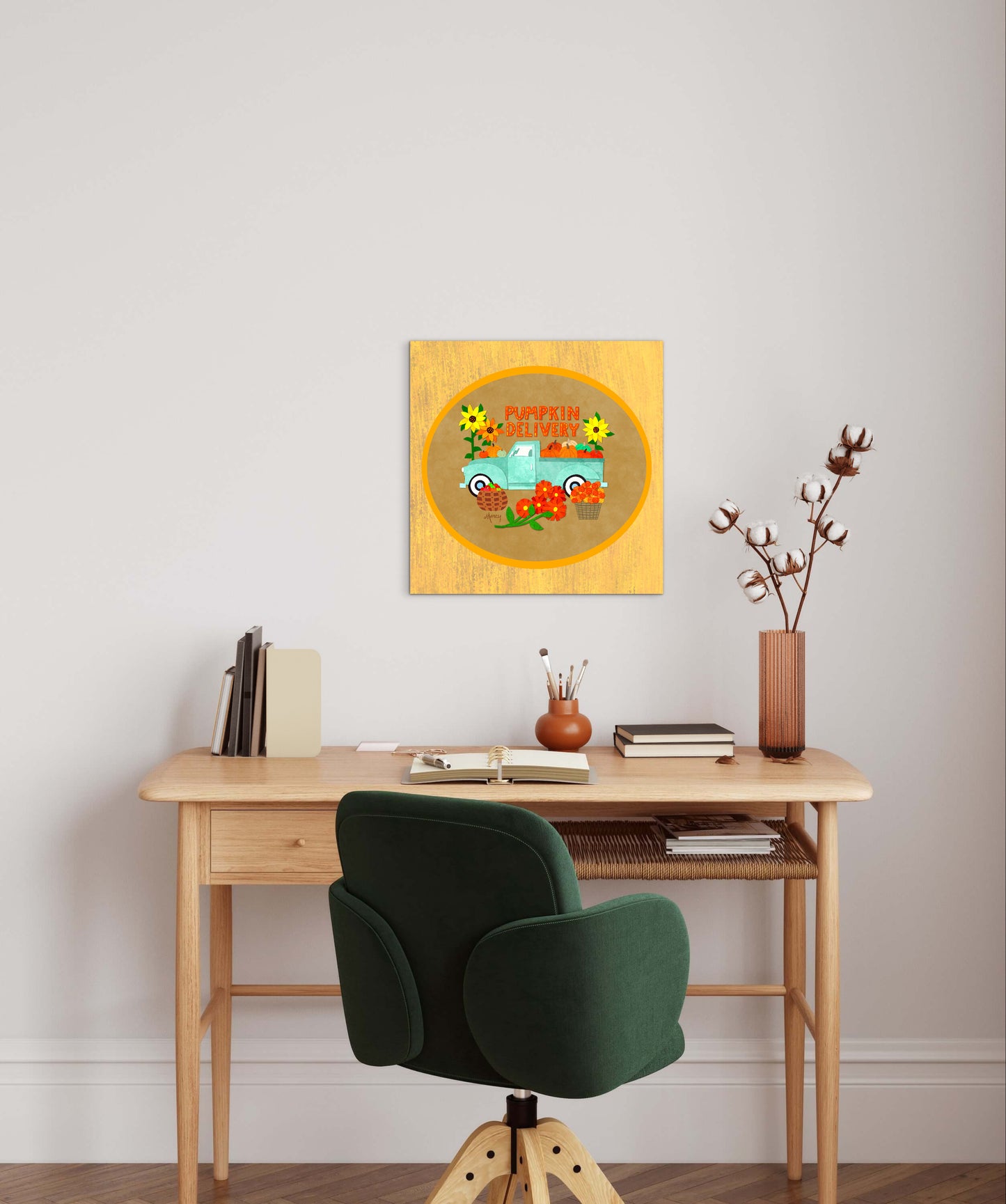 Pumpkin Delivery Collage — Premium Matte Paper Poster