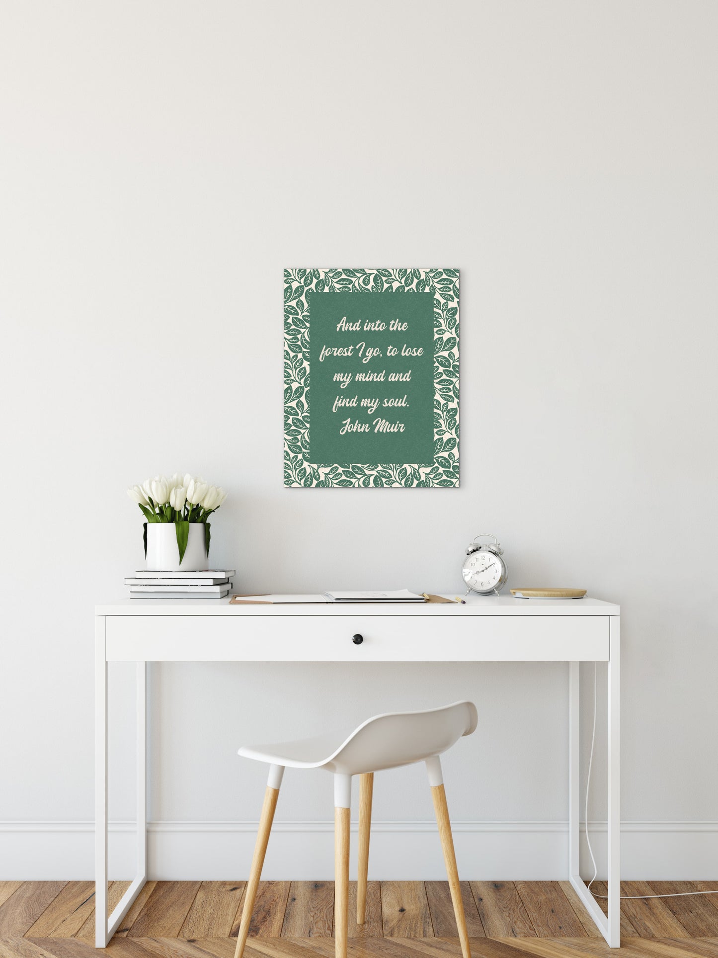 Sassafras Leaves with Quote — Premium Matte Paper Poster