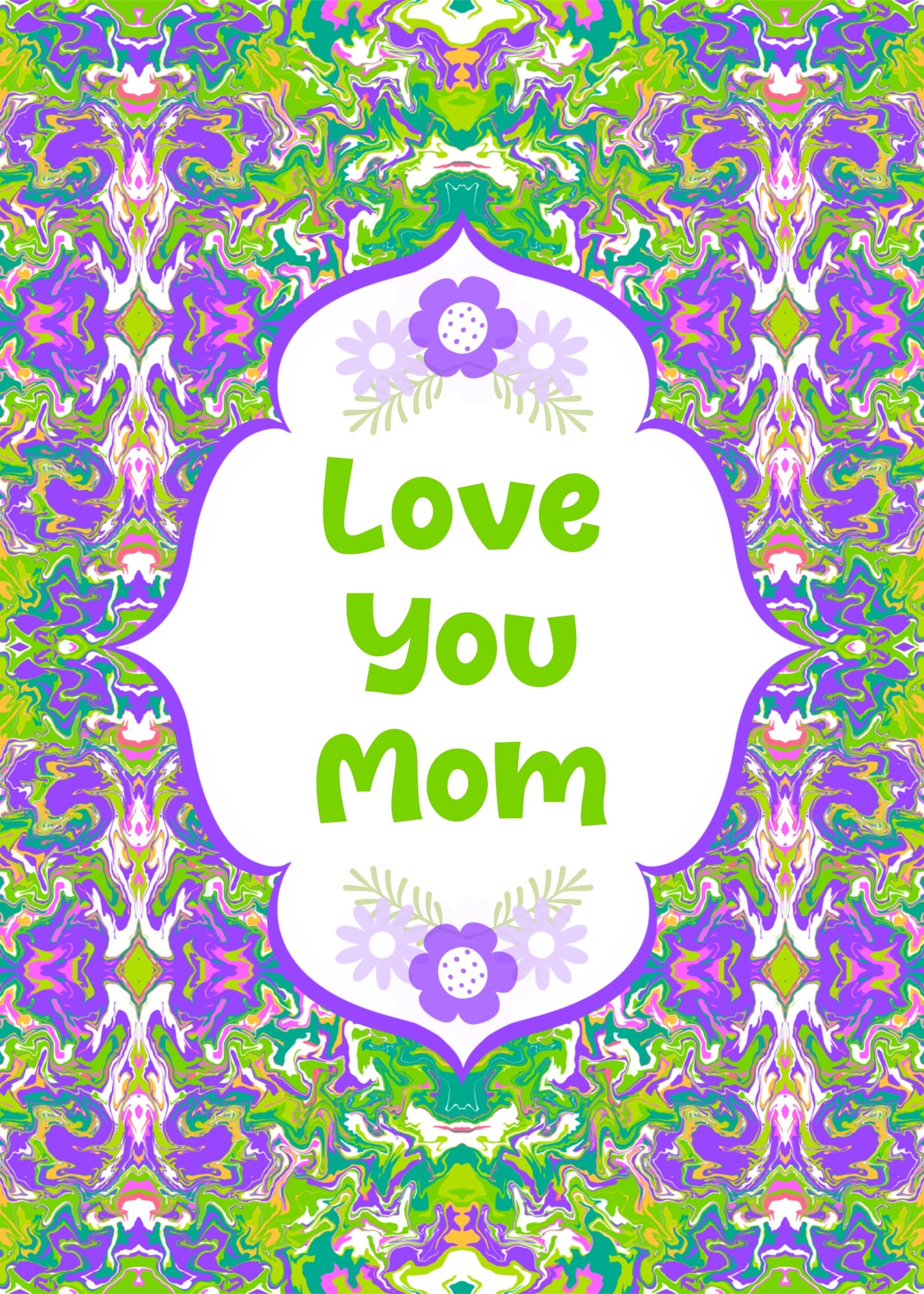 Boho Spring Garden Mother’s Day Card - Greeting Card | Instant Digital Download