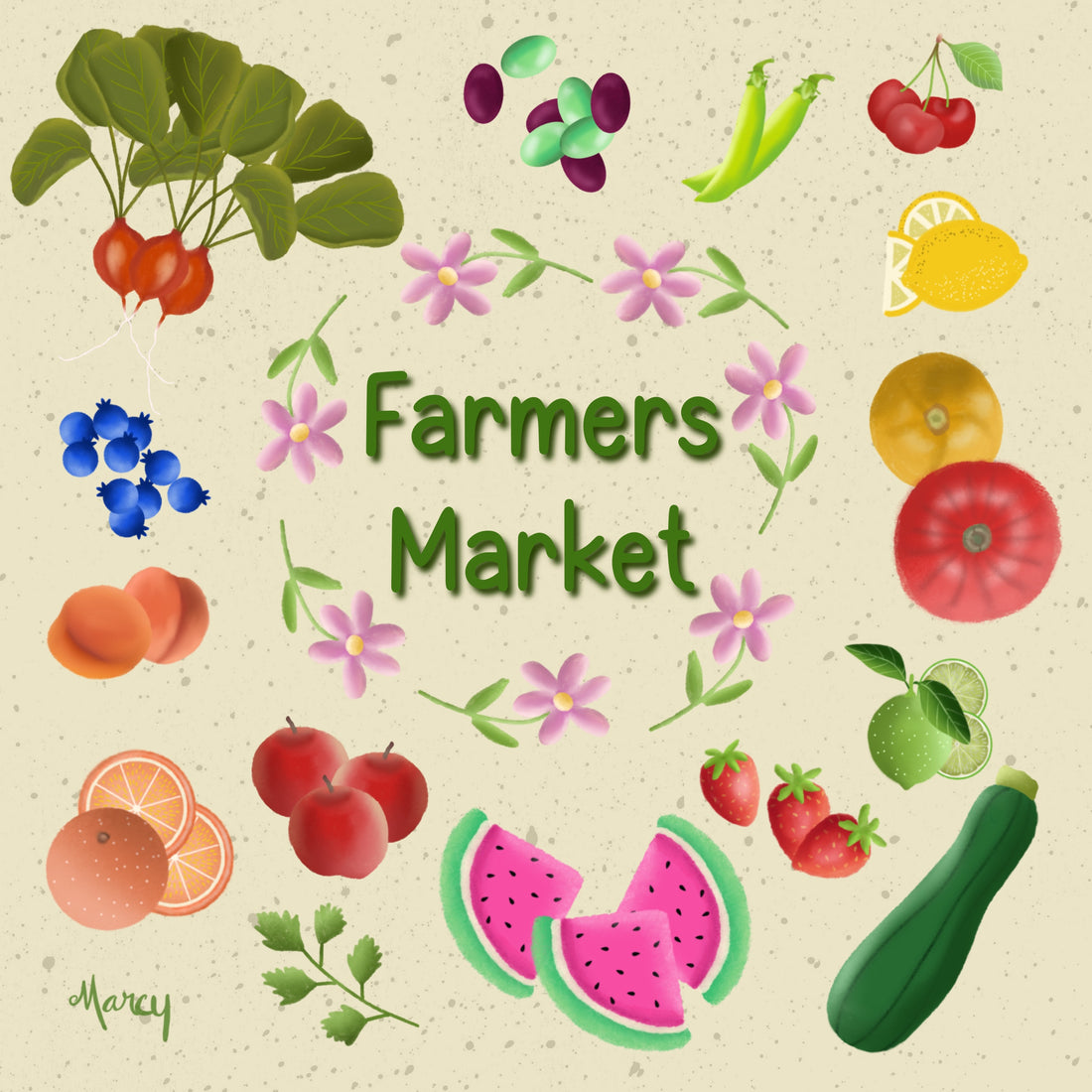 Farmers Market, fruits, vegetables, flowers, harvest, garden
