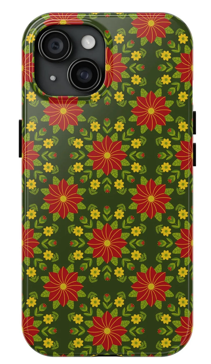 Bring the Holidays to Your Phone: A Modern Poinsettia Design for the Season