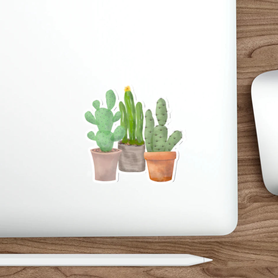 Potted Cactus Trio Sticker