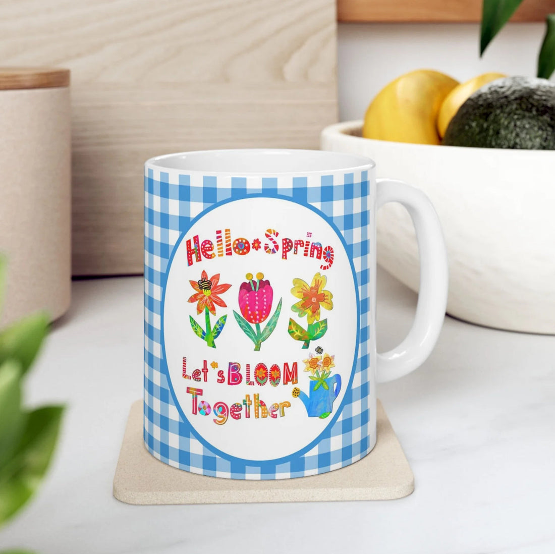 Hello spring ceramic mug