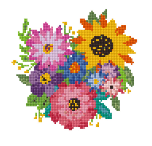 Heart shaped bouquet Crosstitch pattern