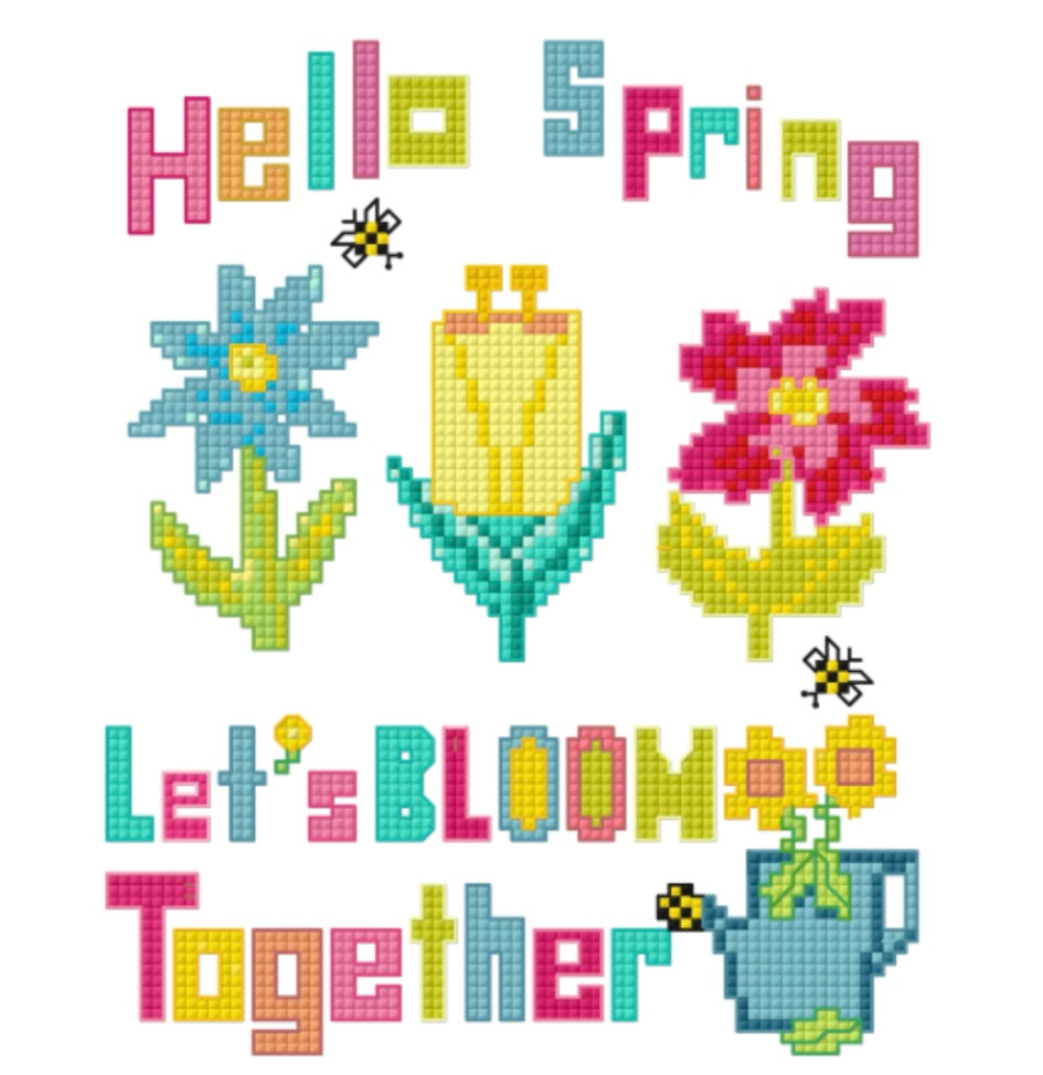 Say “Hello Spring” with a Cheerful New Cross Stitch Pattern!