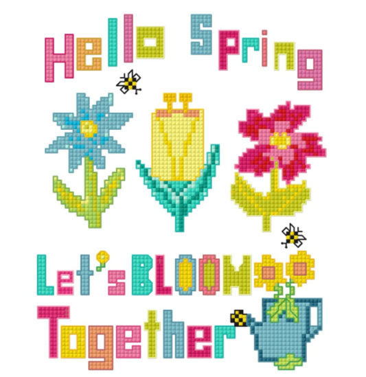 Say “Hello Spring” with a Cheerful New Cross Stitch Pattern!