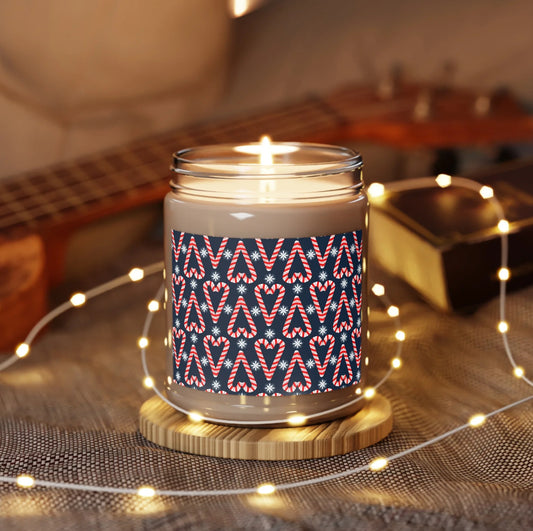 candy cane hearts candle