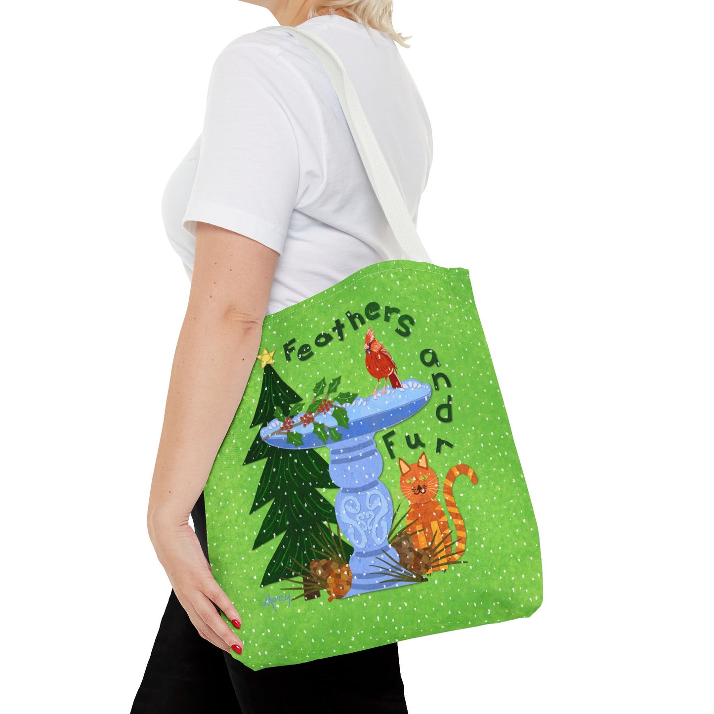 Feathers and Fur Collage Tote Bag