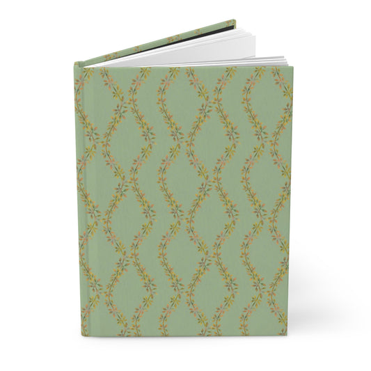 Autumn Vines Stripe Hardcover Journal Matte