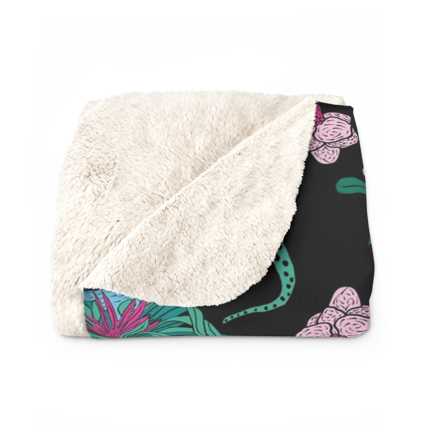 Spangled Cotinga Sherpa Fleece Blanket