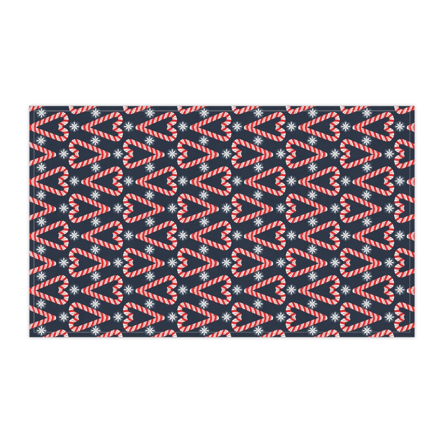 Candy Cane Hearts Kitchen Towel