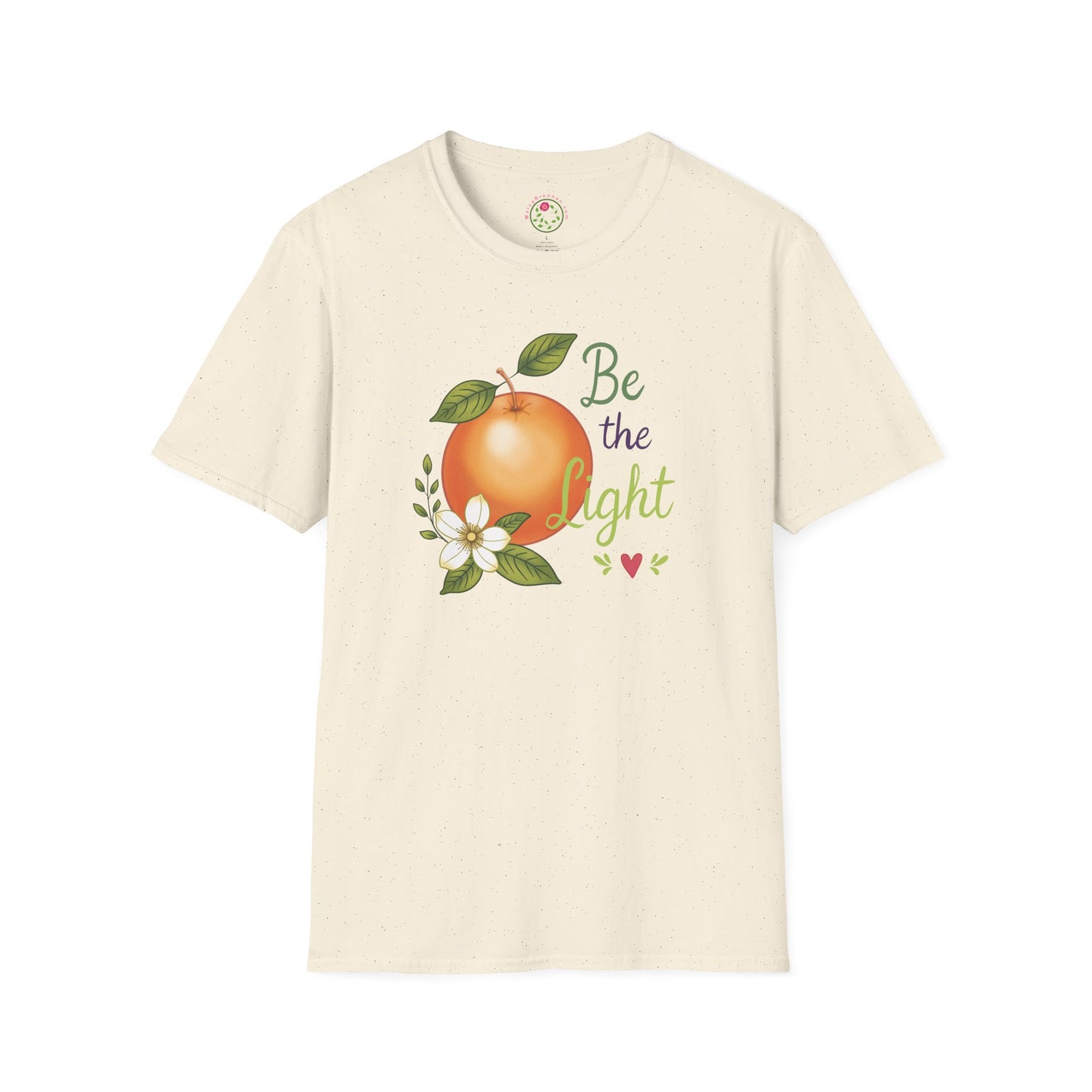 Be the Light Orange Graphic T‑Shirt