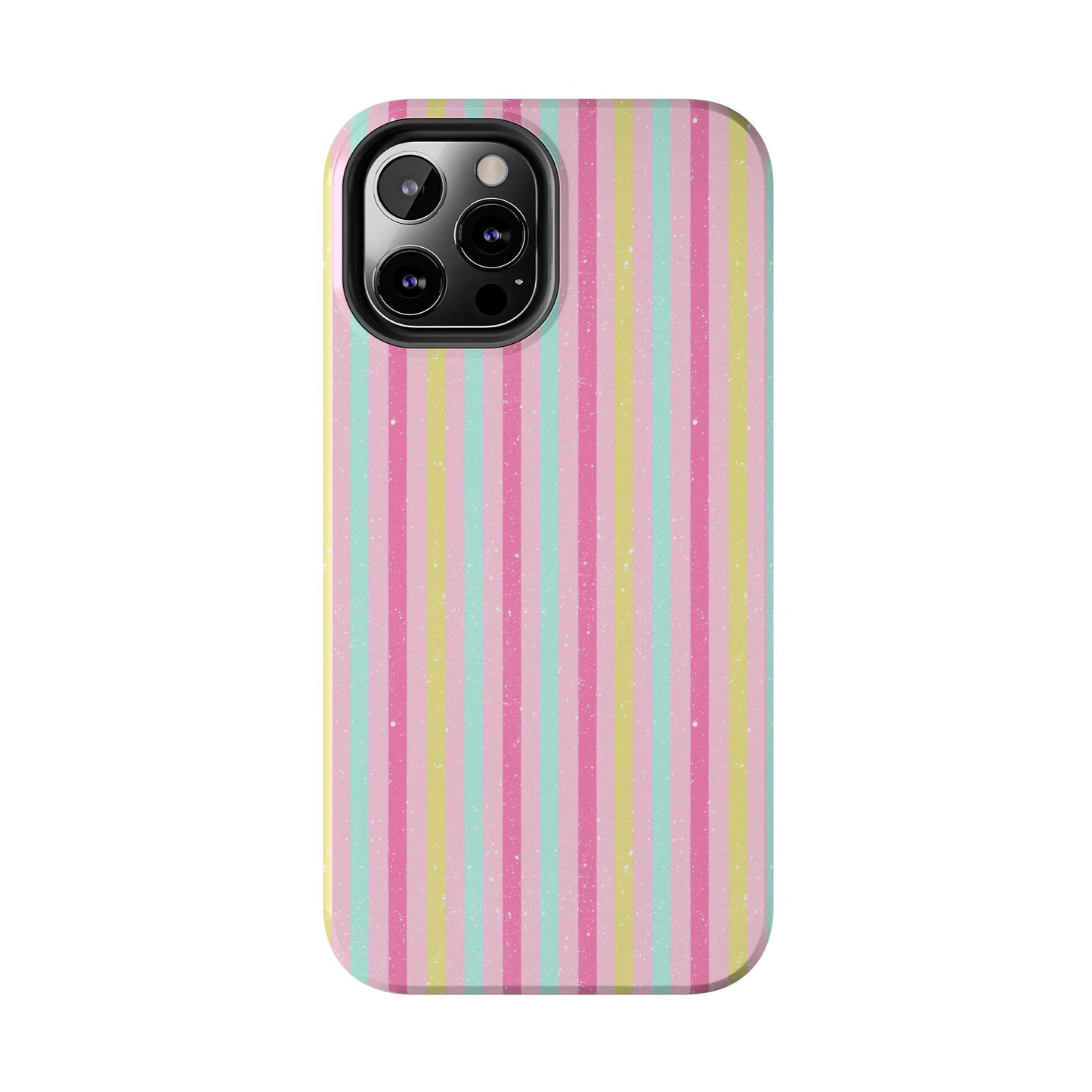 Pastel Stripes on Pink Tough Phone Cases